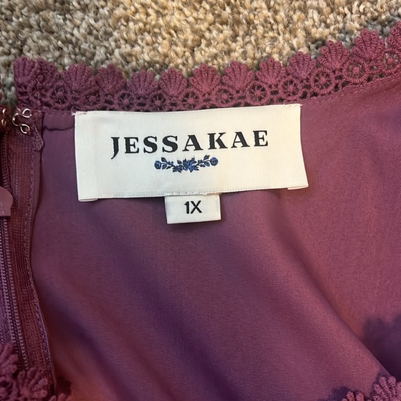 Rosedale dress, dark rose,1X - Picture 7 of 8